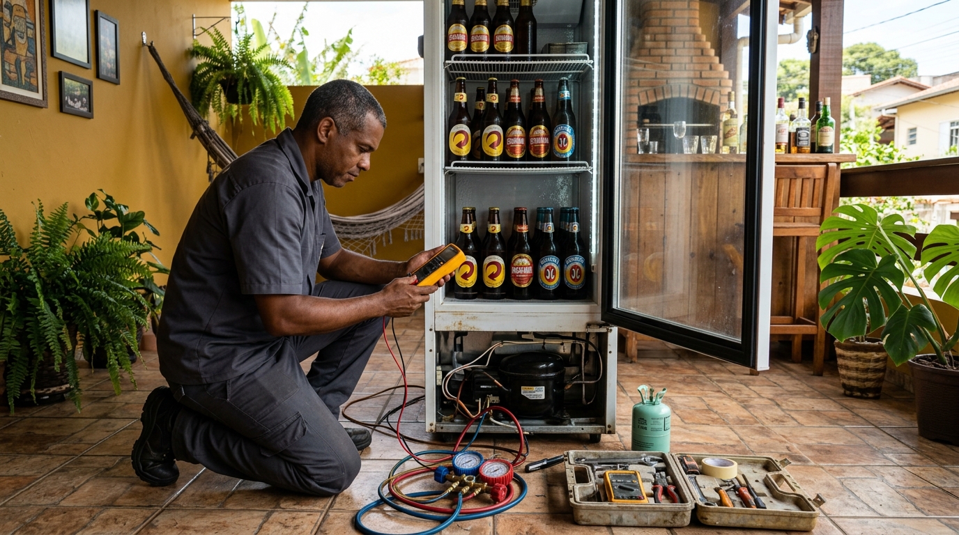 Conserto de placa eletrônica de cervejeira em Uberlândia‑MG